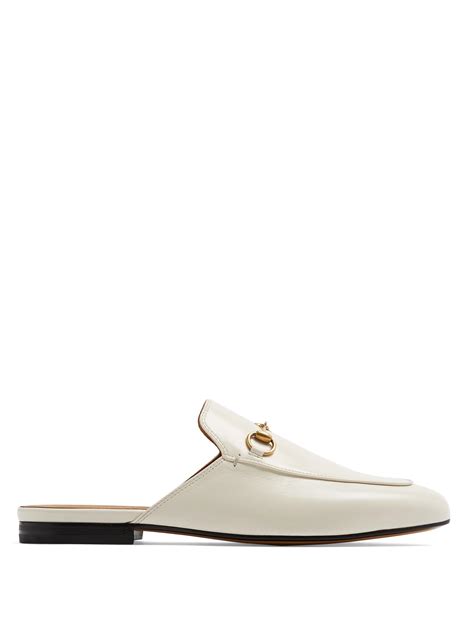 gucci white backless loafers|blue Gucci loafers women's.